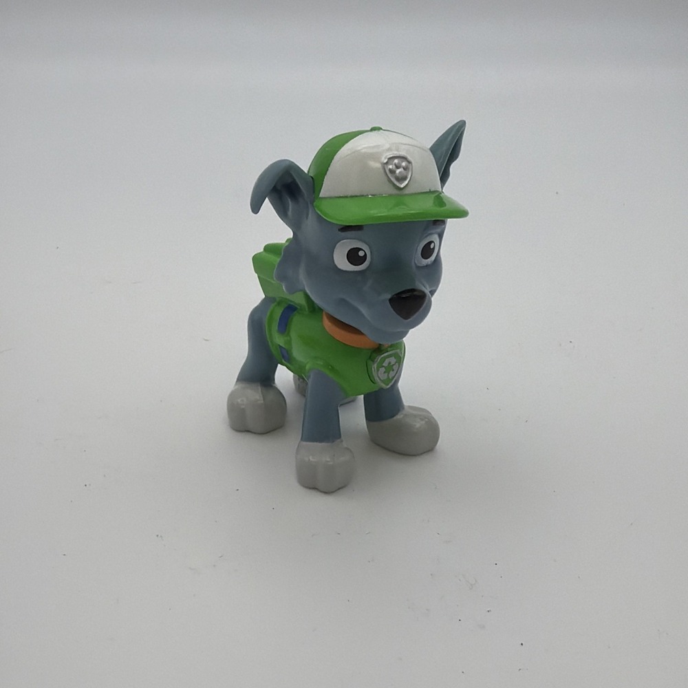 Paw Patrol Rocky W/ Hat Recycle Pup 2.5" Figure Plastic Spin Master Toy